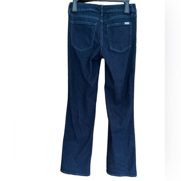 EDDIE Bauer dark wash Slightly Curvy Boot Cut specially dyed jeans size 2. - Picture 4 of 7